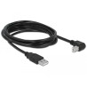 Delock Kabel USB 2.0 Typ-A Stecker - USB 2.0 Typ-B Stecker gewinkelt 3 m schwarz