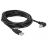 Delock Kabel USB 2.0 Typ-A Stecker - USB 2.0 Typ-B Stecker gewinkelt 5 m schwarz