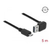 Delock Kabel EASY-USB 2.0 Typ-A Stecker gewinkelt oben / unten - USB 2.0 Typ Micro-B Stecker 5 m