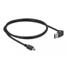 Delock Kabel EASY-USB 2.0 Typ-A Stecker gewinkelt oben / unten - USB 2.0 Typ Mini-B Stecker 1 m