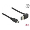 Delock Kabel EASY-USB 2.0 Typ-A Stecker gewinkelt oben / unten - USB 2.0 Typ Mini-B Stecker 2 m