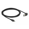 Delock Kabel EASY-USB 2.0 Typ-A Stecker gewinkelt oben / unten - USB 2.0 Typ Mini-B Stecker 2 m