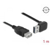 Delock Verlängerungskabel EASY-USB 2.0 Typ-A Stecker gewinkelt oben / unten - USB 2.0 Typ-A Buchse schwarz 1 m