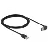 Delock Verlängerungskabel EASY-USB 2.0 Typ-A Stecker gewinkelt oben / unten - USB 2.0 Typ-A Buchse schwarz 2 m