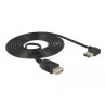 Delock Verlängerungskabel EASY-USB 2.0 Typ-A Stecker gewinkelt links / rechts - USB 2.0 Typ-A Buchse 2 m