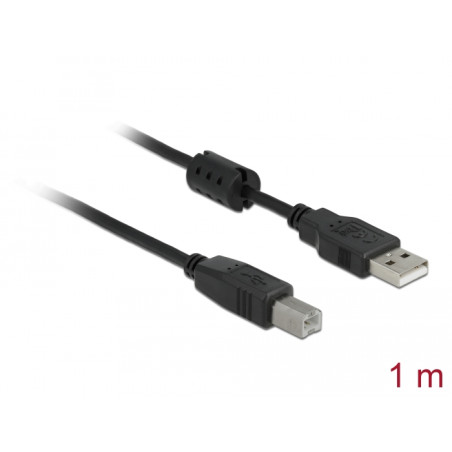 Delock Kabel USB 2.0 Typ A Stecker - USB 2.0 Typ B Stecker 1 m schwarz