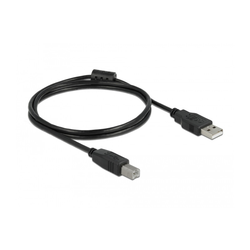 Delock Kabel USB 2.0 Typ A Stecker - USB 2.0 Typ B Stecker 1 m schwarz