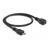Delock Verlängerungskabel USB 2.0 Typ Micro-B Stecker - USB 2.0 Typ Micro-B Buchse 0,5 m