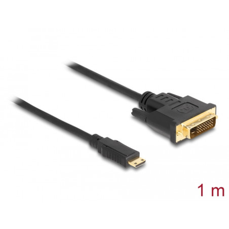 Delock HDMI Kabel Mini-C Stecker - DVI 24+1 Stecker 1 m