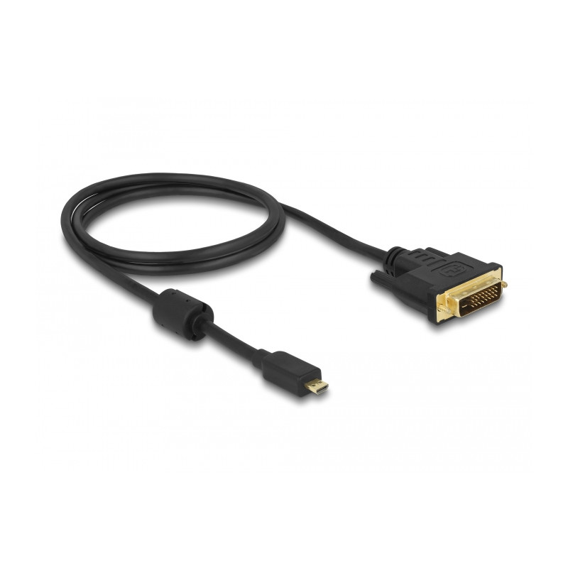 Delock HDMI Kabel Micro-D Stecker - DVI 24+1 Stecker 1 m