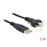 Delock Kabel USB 2.0 Typ A Stecker - USB 2.0 Typ B Stecker mit Schrauben 2 m
