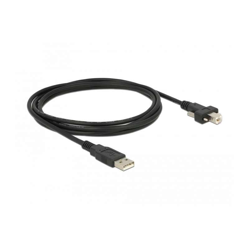 Delock Kabel USB 2.0 Typ A Stecker - USB 2.0 Typ B Stecker mit Schrauben 2 m