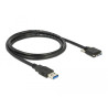 Delock USB 5 Gbps Kabel Typ-A Stecker zu USB 5 Gbps Typ Micro-B Stecker mit Schrauben 1 m