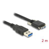 Delock USB 5 Gbps Kabel Typ-A Stecker zu USB 5 Gbps Typ Micro-B Stecker mit Schrauben 2 m