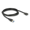 Delock USB 5 Gbps Kabel Typ-A Stecker zu USB 5 Gbps Typ Micro-B Stecker mit Schrauben 2 m