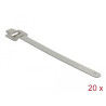 Delock Edelstahlkabelbinder wiederverwendbar mit Faltverschluss L 150 x B 10 mm 20 Stück