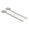 Delock Edelstahlkabelbinder wiederverwendbar mit Faltverschluss L 150 x B 10 mm 20 Stück