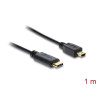 Delock Kabel USB Type-C™ 2.0 Stecker - USB 2.0 Typ Mini-B Stecker 1,0 m schwarz