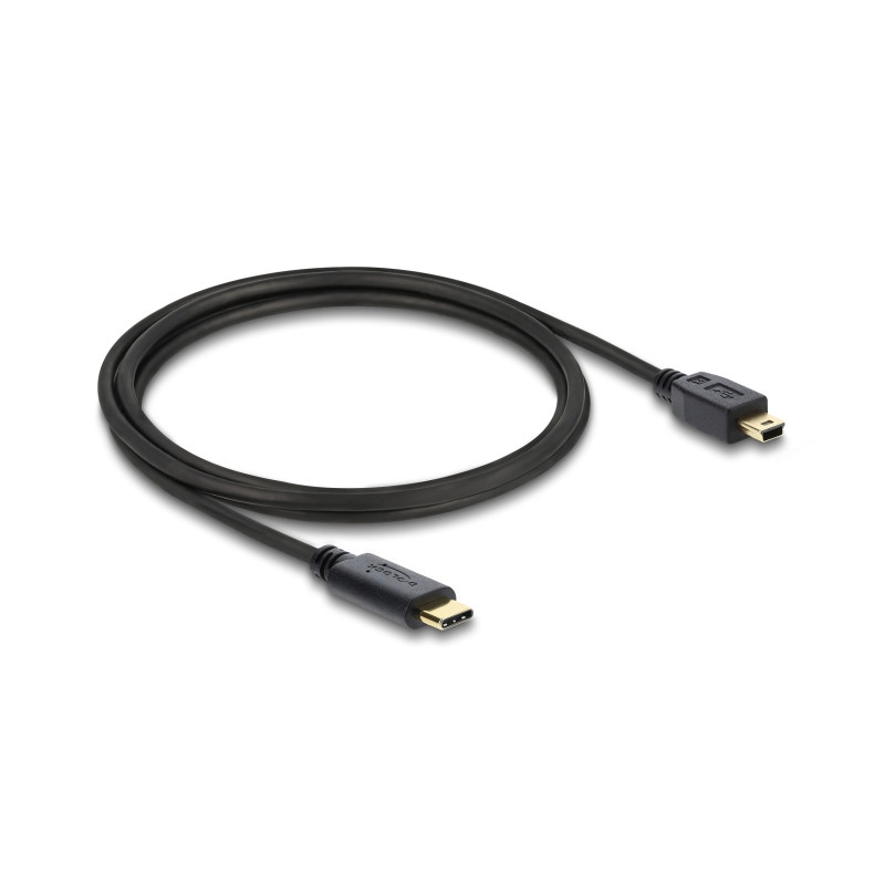 Delock Kabel USB Type-C™ 2.0 Stecker - USB 2.0 Typ Mini-B Stecker 1,0 m schwarz
