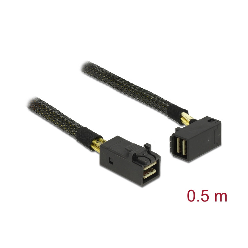 Delock Kabel Mini SAS HD SFF-8643 - Mini SAS HD SFF-8643 gewinkelt 0,5 m
