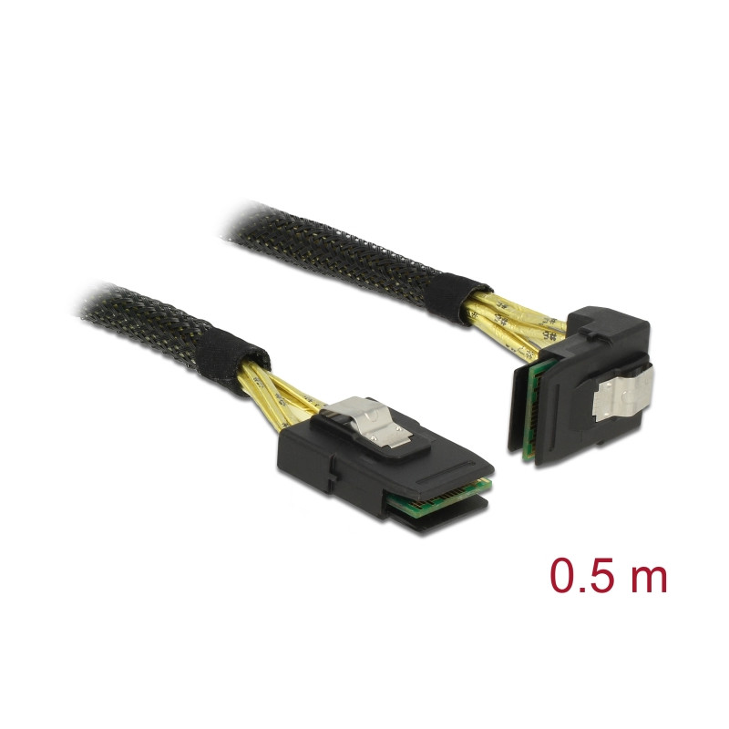 Delock Kabel Mini SAS SFF-8087 - Mini SAS SFF-8087 gewinkelt 0,5 m