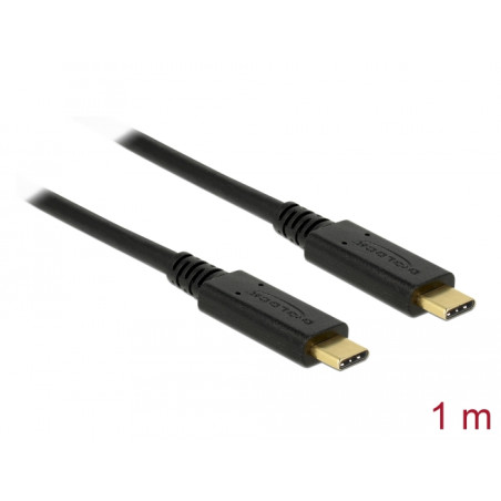 Delock USB 10 Gbps Kabel USB Type-C™ zu USB Type-C™ 1 m PD 3 A E-Marker