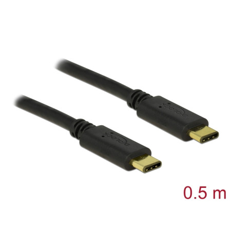 Delock USB 2.0 Kabel Type-C zu Type-C 0,5 m 3 A