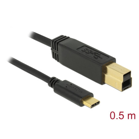 Delock USB 10 Gbps Kabel USB Type-C™ zu Typ-B 0,5 m