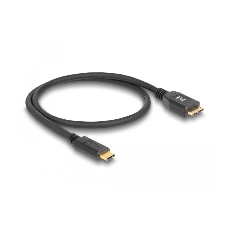 Delock USB 10 Gbps Kabel USB Type-C™ Stecker zu USB Typ Micro-B Stecker 0,5 m