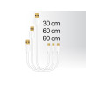 Delock Daten- und Schnellladekabel USB 2.0 Typ-A Stecker - USB 2.0 Typ Micro-B Stecker 3 Stück Set weiß
