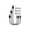 Delock Daten- und Schnellladekabel USB 2.0 Typ-A Stecker - USB 2.0 Typ Micro-B Stecker 3 Stück Set schwarz