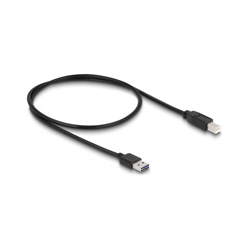 Delock Kabel EASY-USB 2.0 Typ-A Stecker - USB 2.0 Typ-B Stecker 0,5 m schwarz