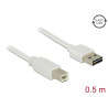 Delock Kabel EASY-USB 2.0 Typ-A Stecker - USB 2.0 Typ-B Stecker 0,5 m weiß