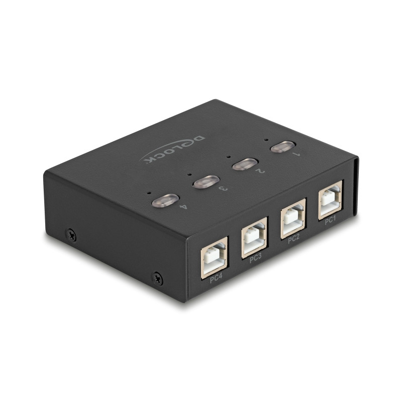 Delock USB 2.0 Switch für 4 PC an 4 Geräte