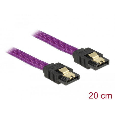 Delock SATA 6 Gb/s Kabel 20 cm violett