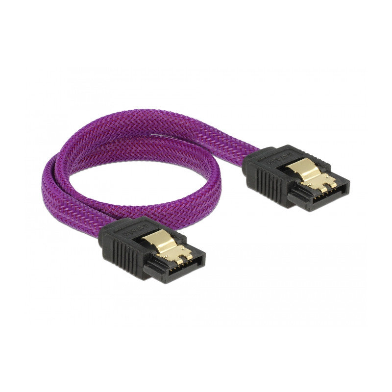 Delock SATA 6 Gb/s Kabel 30 cm violett