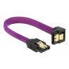 Delock SATA 6 Gb/s Kabel gerade auf unten gewinkelt 10 cm violett