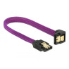 Delock SATA 6 Gb/s Kabel gerade auf unten gewinkelt 20 cm violett