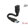 Delock Kabel USB 5 Gbps Typ-A Stecker zu USB 5 Gbps Typ-A Buchse ShapeCable 0,15 m