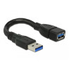 Delock Kabel USB 5 Gbps Typ-A Stecker zu USB 5 Gbps Typ-A Buchse ShapeCable 0,15 m