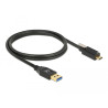 Delock USB 10 Gbps Kabel Typ-A Stecker zu USB Type-C™ Stecker mit Schraube oben 1 m