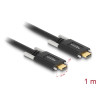 Delock USB 10 Gbps Kabel USB Type-C™ Stecker zu USB Type-C™ Stecker mit Schrauben seitlich 1 m schwarz