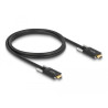 Delock USB 10 Gbps Kabel USB Type-C™ Stecker zu USB Type-C™ Stecker mit Schrauben seitlich 1 m schwarz
