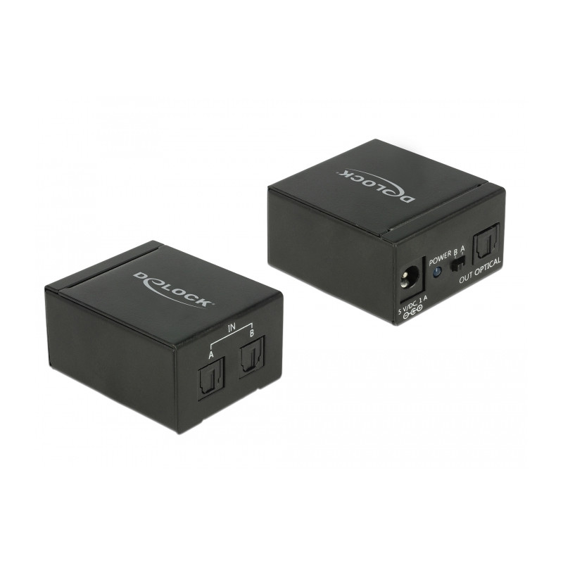 Delock TOSLINK Switch 2 x TOSLINK in zu 1 x TOSLINK out