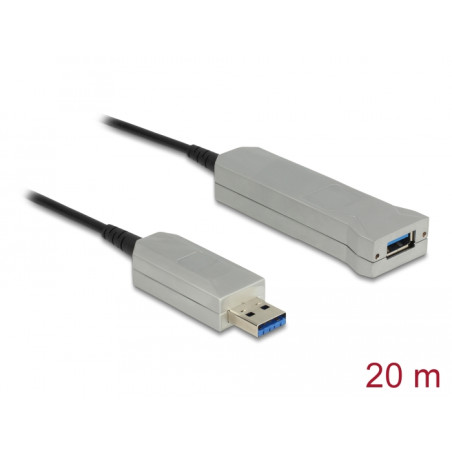 Delock Aktives Optisches Kabel USB 5 Gbps Typ-A Stecker zu Typ-A Buchse 20 m