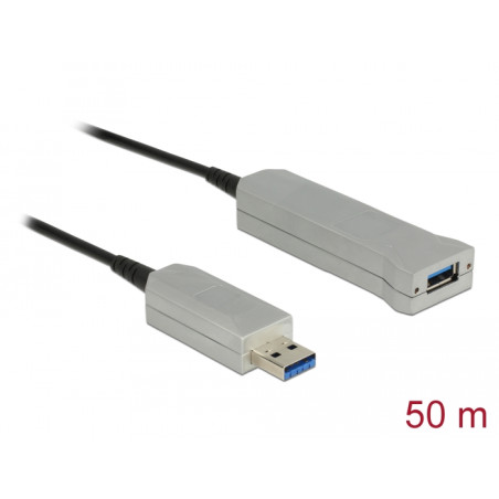 Delock Aktives Optisches Kabel USB 5 Gbps Typ-A Stecker zu Typ-A Buchse 50 m