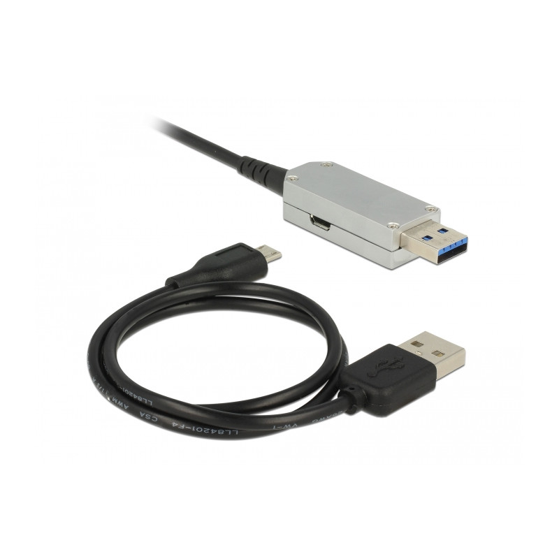 Delock Aktives Optisches Kabel USB 5 Gbps Typ-A Stecker zu Typ-A Buchse 50 m