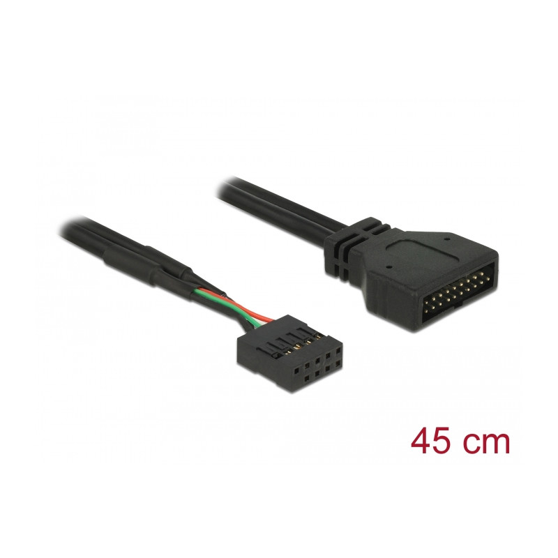 Delock Kabel USB 2.0 Pin Header Buchse - USB 3.0 Pin Header Stecker 45 cm