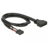 Delock Kabel USB 2.0 Pin Header Buchse - USB 3.0 Pin Header Stecker 45 cm