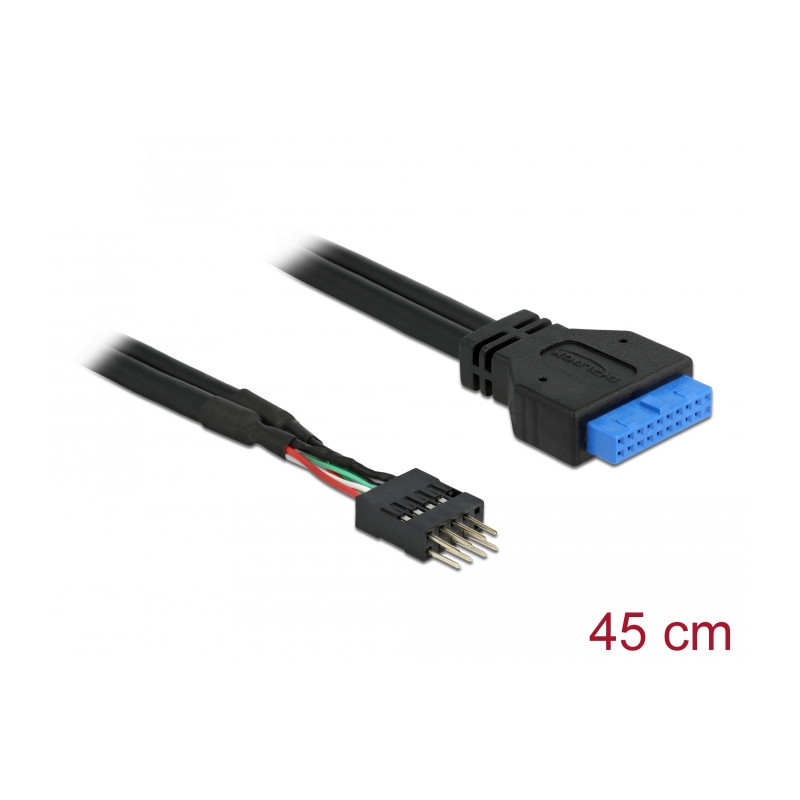 Delock Kabel USB 3.0 Pin Header Buchse - USB 2.0 Pin Header Stecker 45 cm